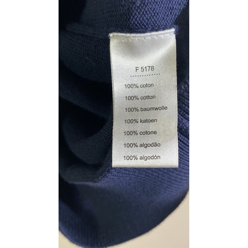Lacoste Cotton Knit Sweater Vest Navy V-Neck Sleeveless Men’s Size 6 XL - Picture 9 of 10